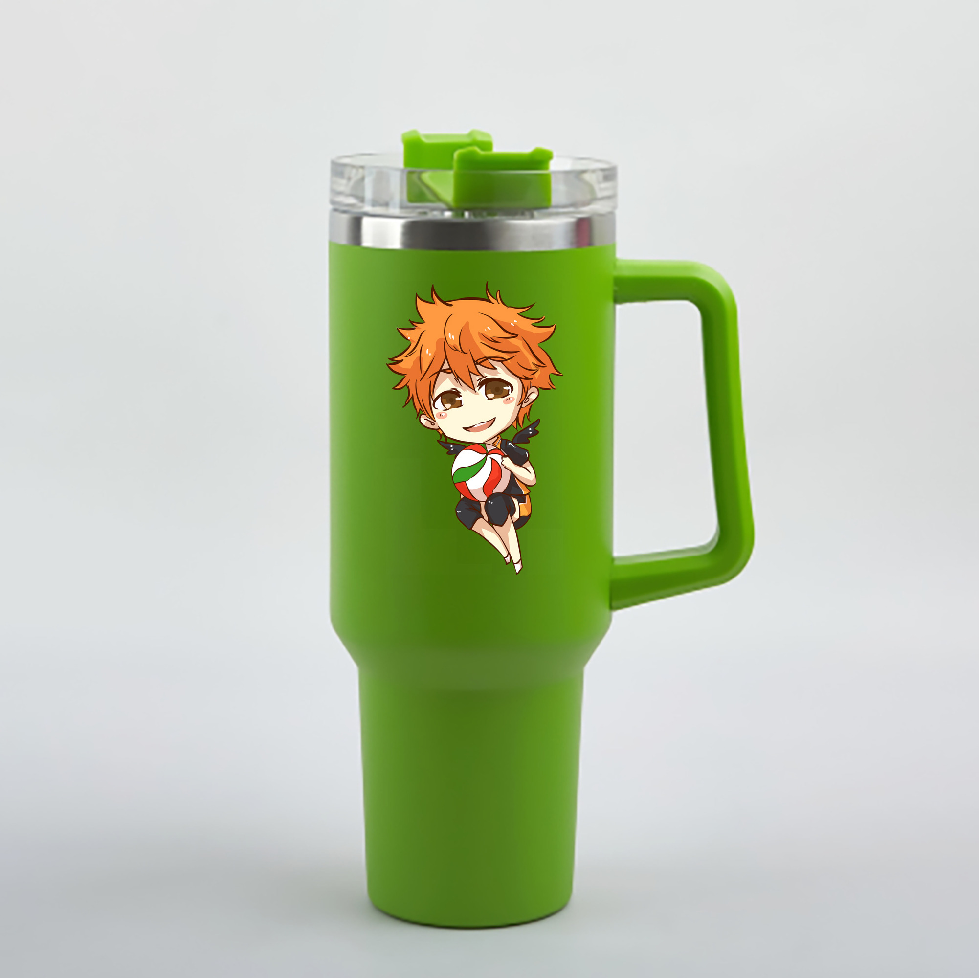 （画像用） ハイキュー!! Haikyu!! 1200mL車用タンブラー - クリスタルステッカー（プラスチックストロー付き）